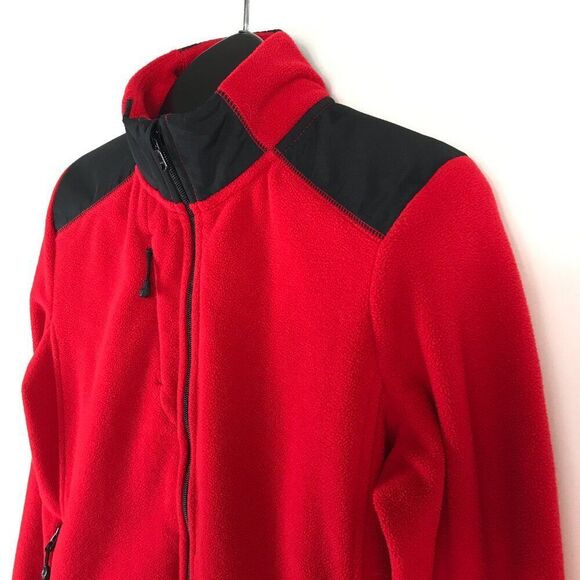 L-RL Lauren Active Ralph Lauren Full Zip Fleece Jacket Women's Large Red Outdoor - Picture 4 of 10